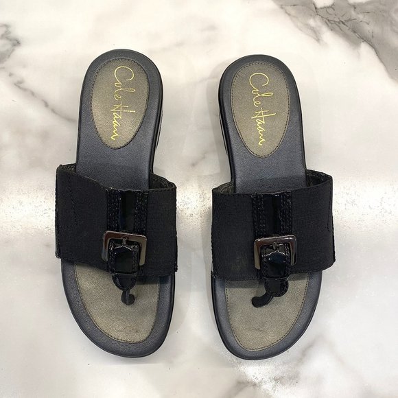 Cole Haan Nike Air black wedge sandals - Picture 2 of 13